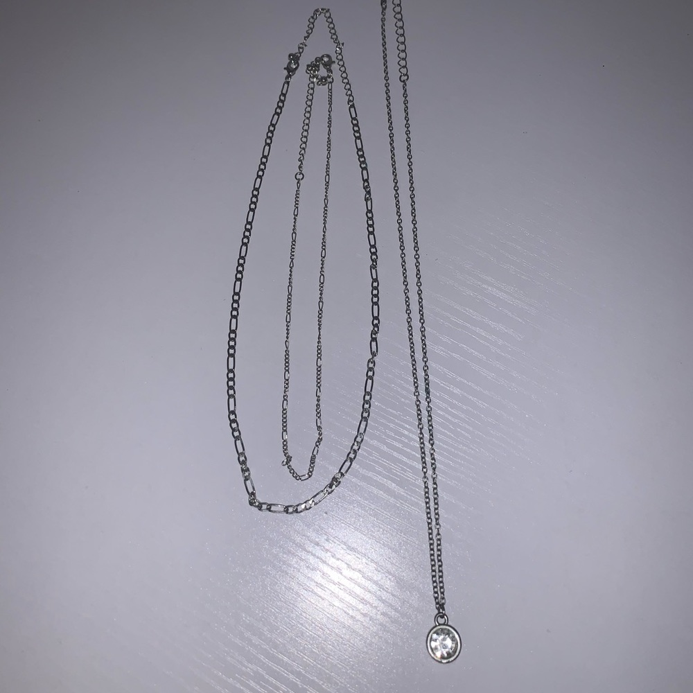 silver necklace set
